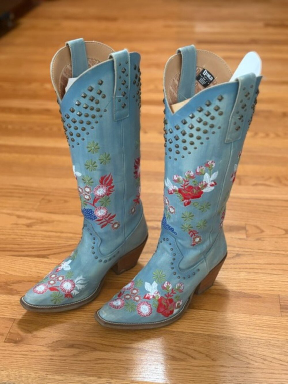 Blue Women's Cowboy Boots Size 9 - Dingo Brand
